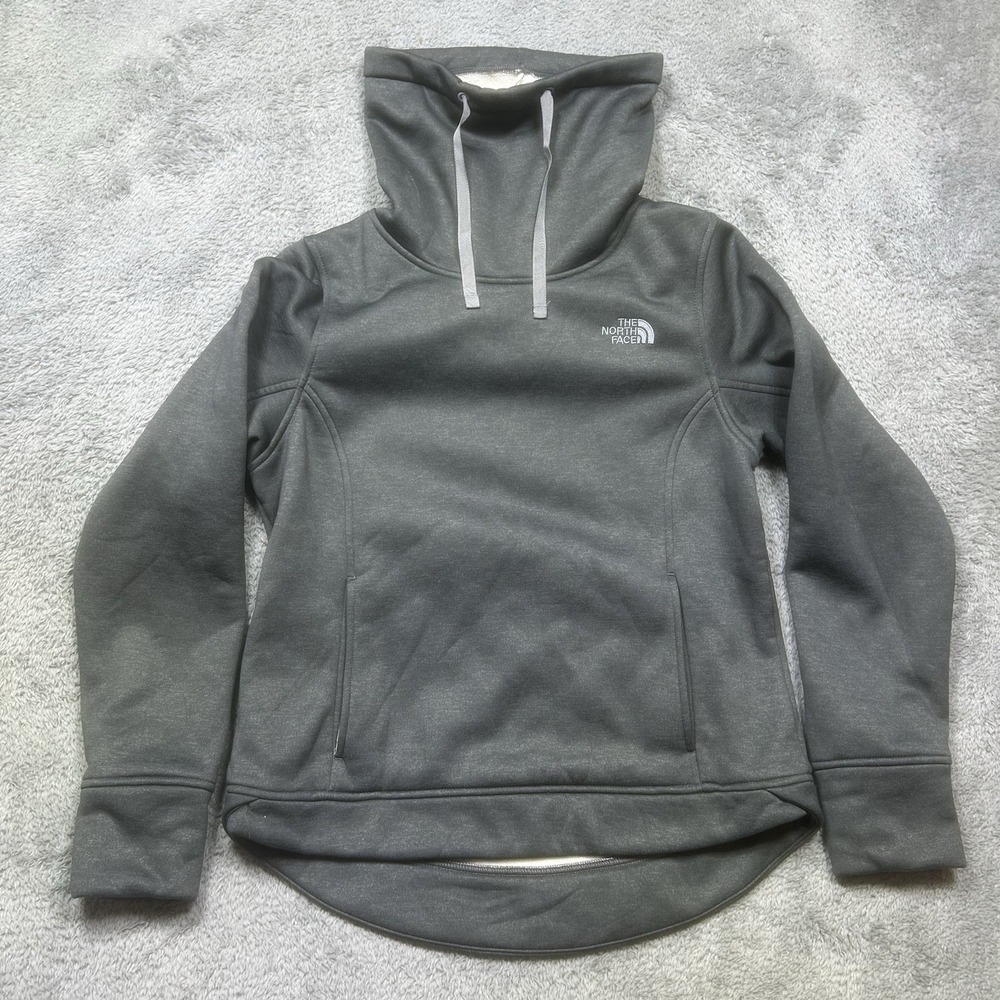 The North Face Mattea Pullover Women's M Gray High Neck Fleece Outdoor Sweater